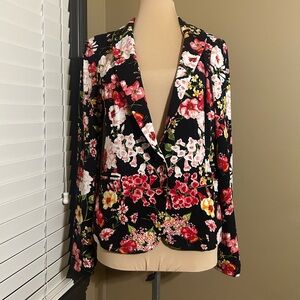 Philosophy Black Floral Blazer